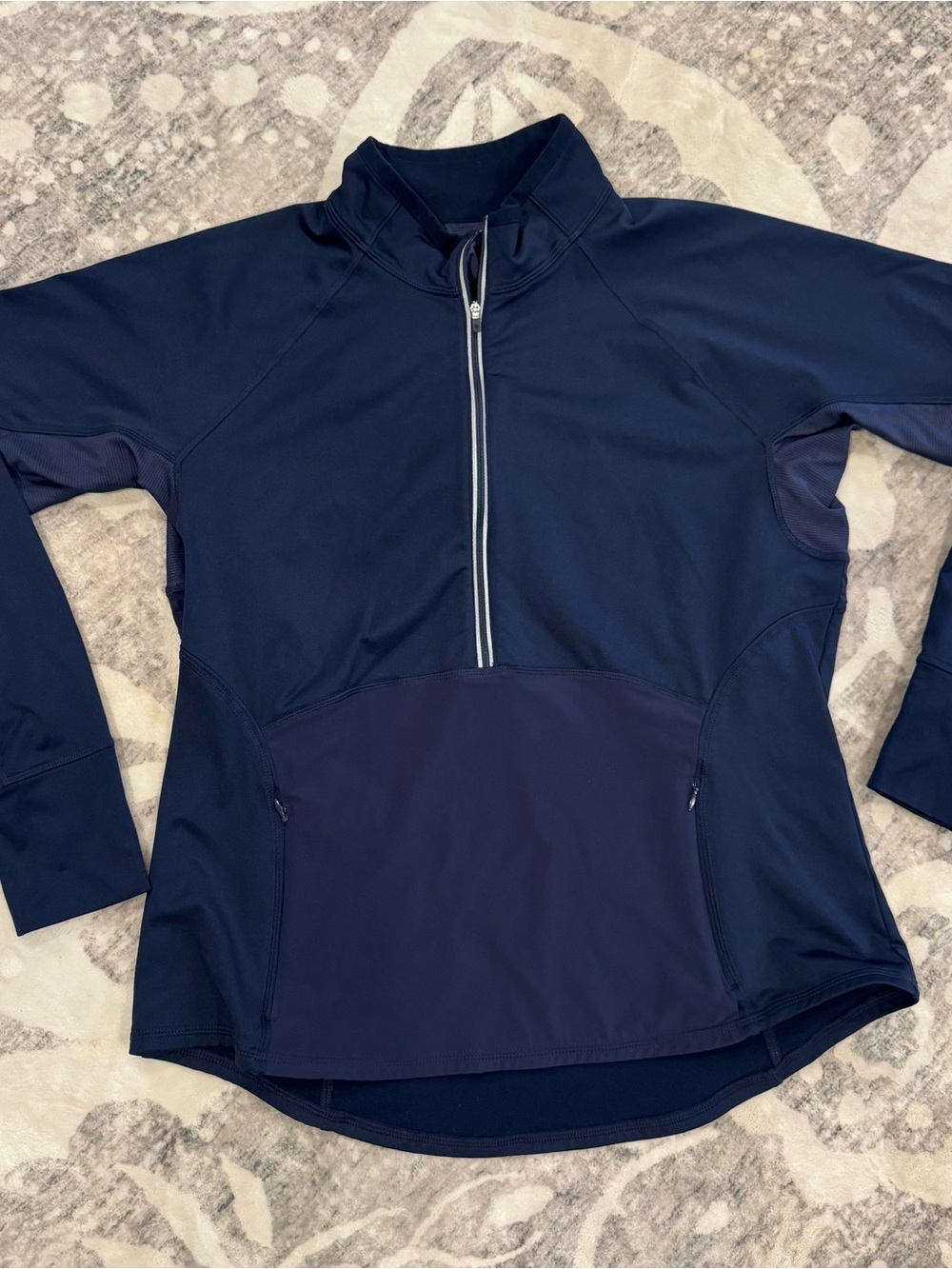 Athleta Navy Half-Zip Pullover